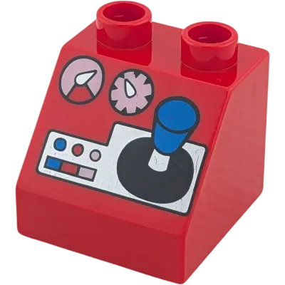 Lego Duplo 6474 Schrägstein 2x2x1 Rot Schaltung Schaltgetriebe