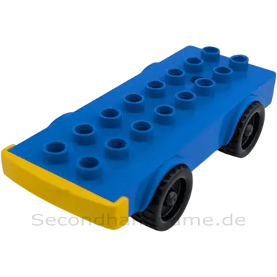 Lego Duplo Anhänger Blau Gelb Abschleppanhänger offen 2x8
