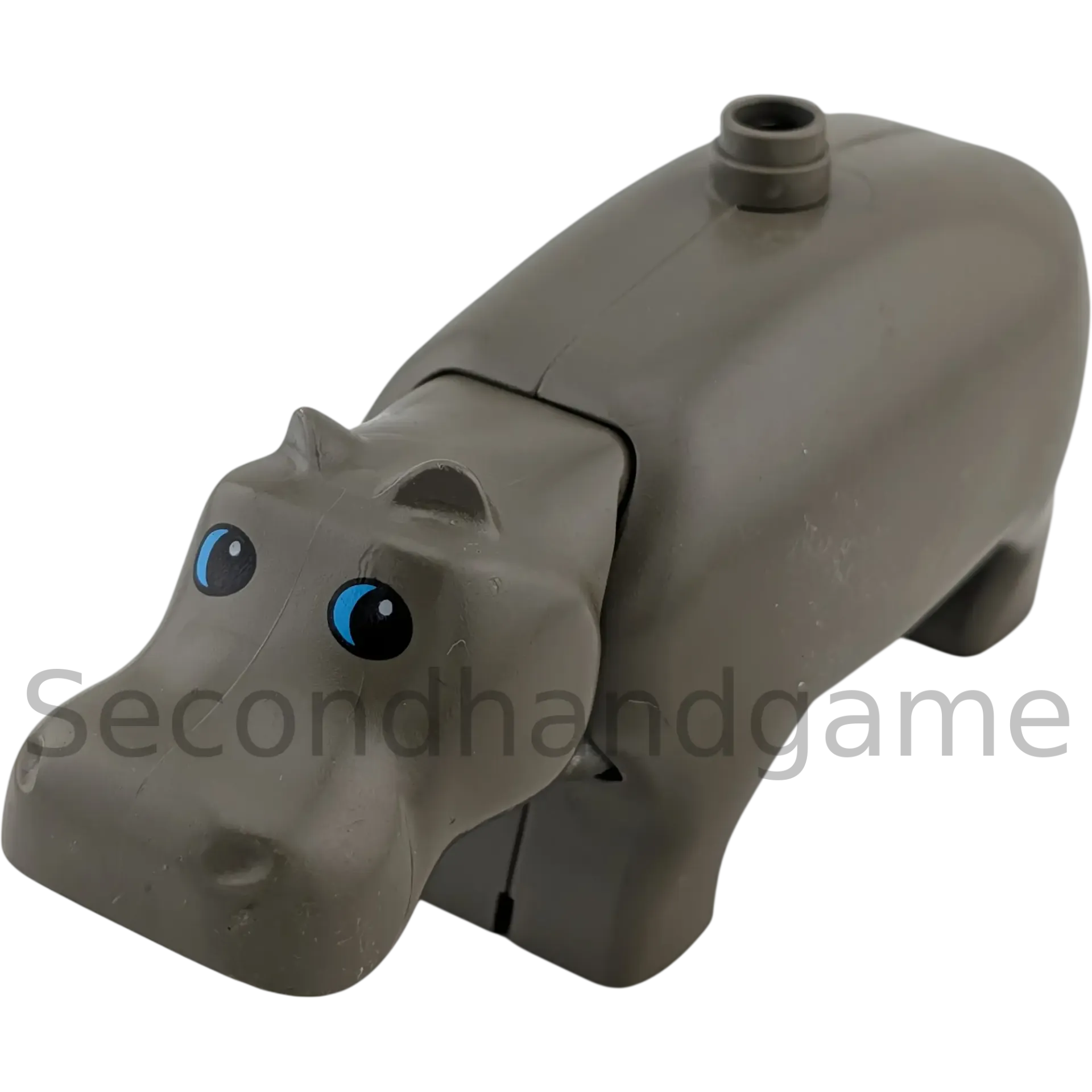 Lego Duplo Nilpferd mit beweglichem Kopf blaue Augen