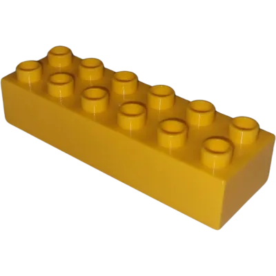 Lego Duplo 2300 Baustein 2x6 Gelborange