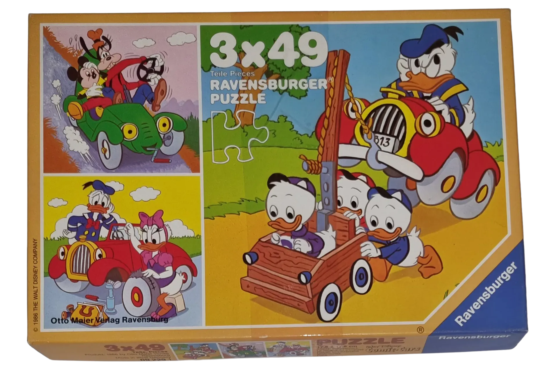 Ravensburger Puzzle 3 x 49 Teile Walt Disney Comic Stars Donald Duck 092291