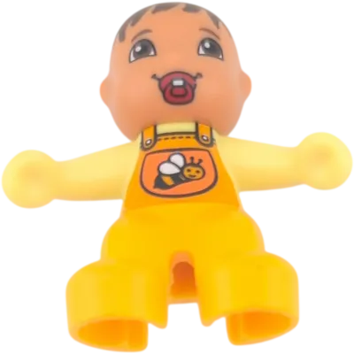 Lego Duplo 85363 Baby Junge mit orangenem Strampler mit Biene und rotem Schnuller