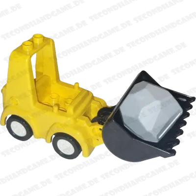 Lego Duplo Bagger Gelb Schwarz mit Stein