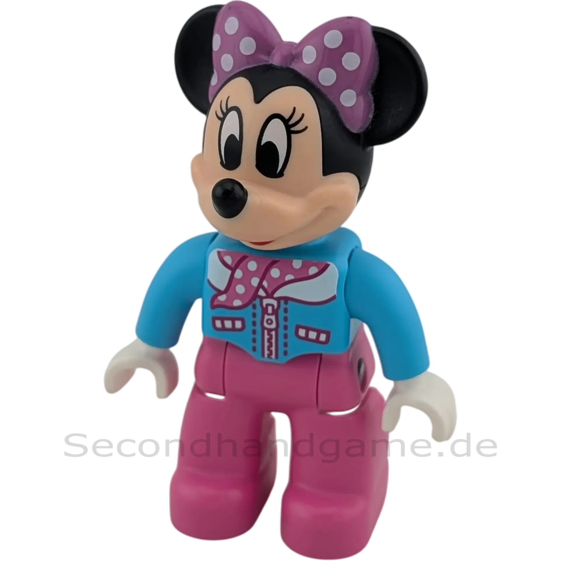 Lego Duplo 47X5 Disney Minnie Mouse mit Schleife blaue Jacke pinkes Halstuch pinke Hose Rückseite