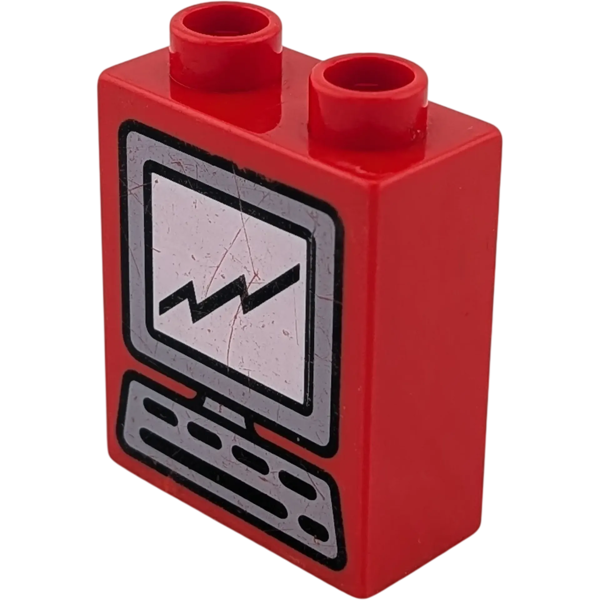 Lego Duplo 4066 Stein 1x2x2 Rot mit Computer
