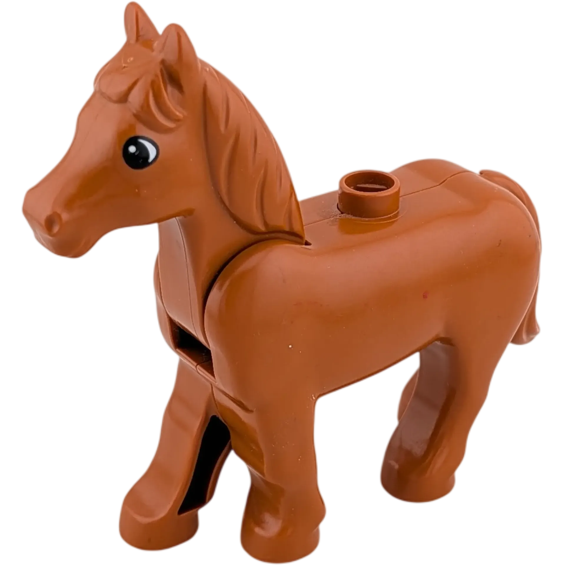 Lego Duplo Pferd braun mit Pferd mit beweglichem Kopf