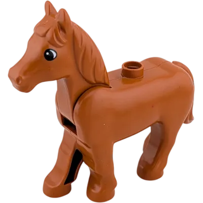 Lego Duplo Pferd braun mit Pferd mit beweglichem Kopf