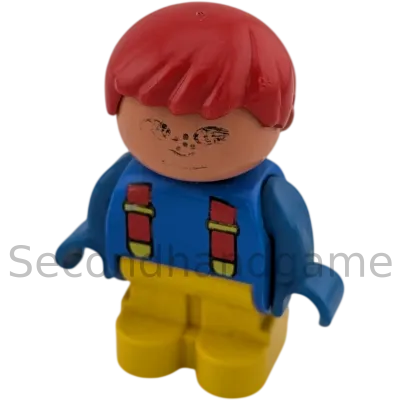 Lego Duplo Junge mir roten Haaren und Hosenträger B-Ware