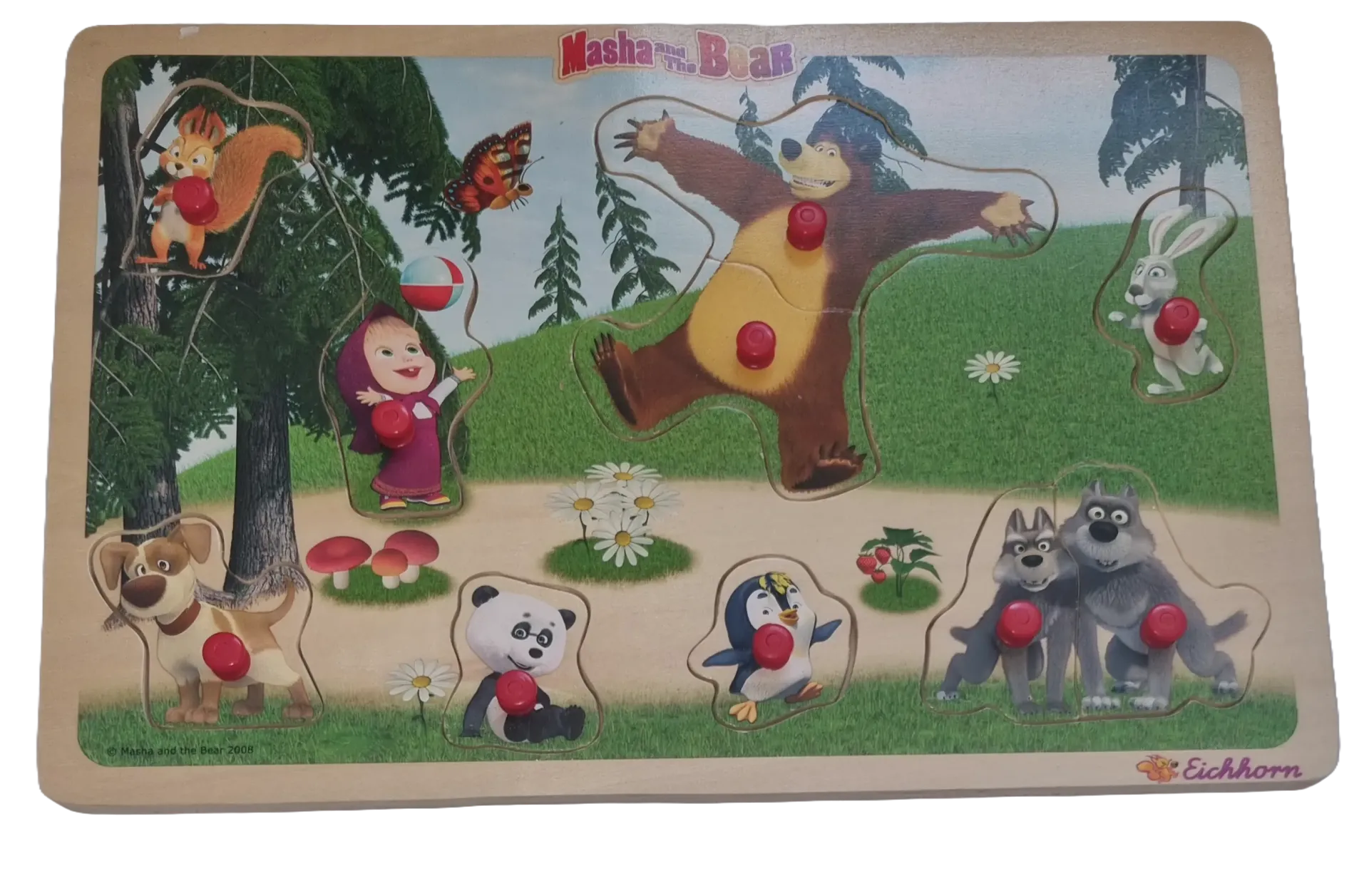 Eichhorn Holzpuzzle 10 Teile Masha and the Bear