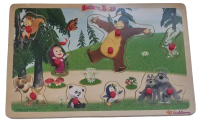 Eichhorn Holzpuzzle 10 Teile Masha and the Bear