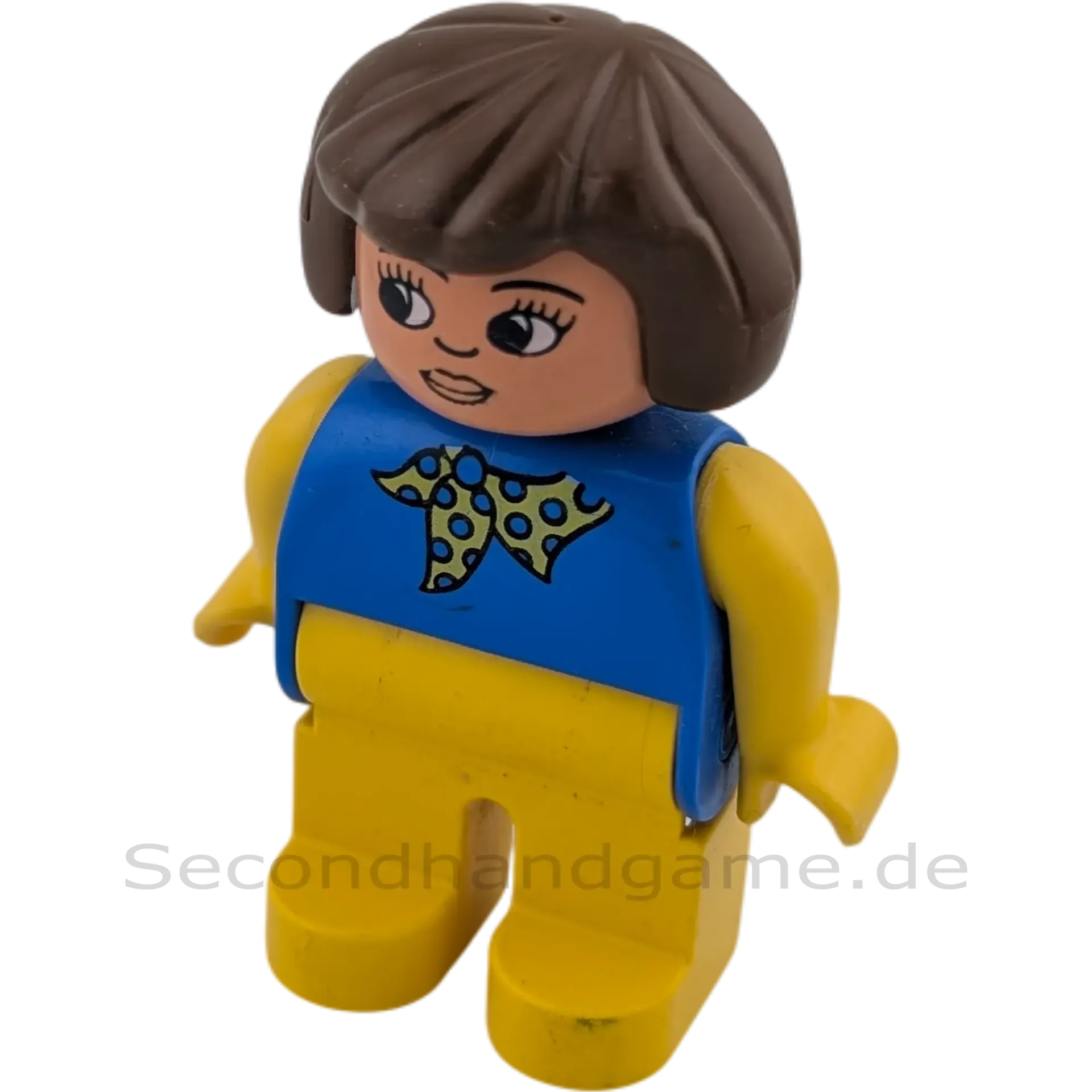 Lego Duplo Figur Frau 47394 Frau braune Haare mit Halstuch Wimpern Kussmund