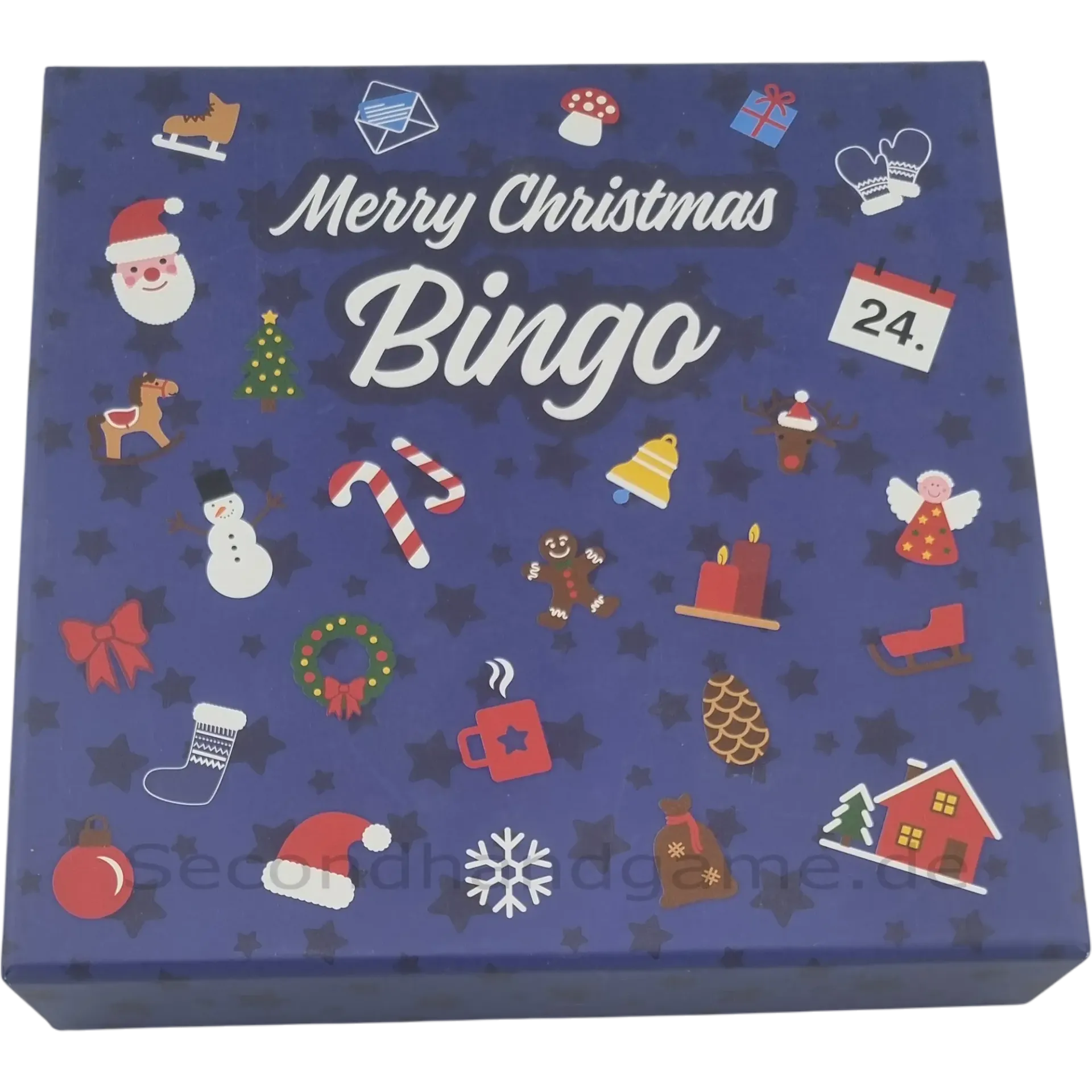Merry Christmas Bingo mit Zahlen und Motiven