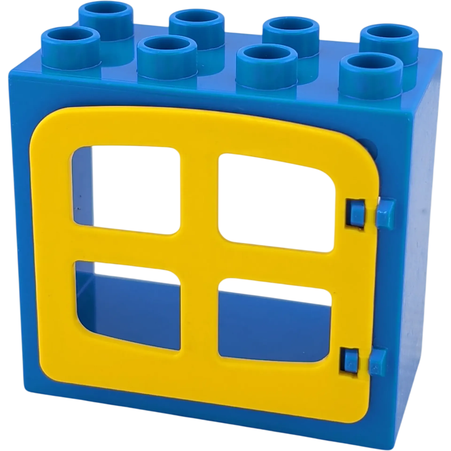 Lego Duplo 61649 Fensterrahmen Dunkelblau mit vier kleinen Fenster Gelb 2x4