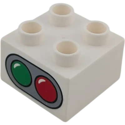 Lego Duplo 2x2 Weiß Ampel 3437