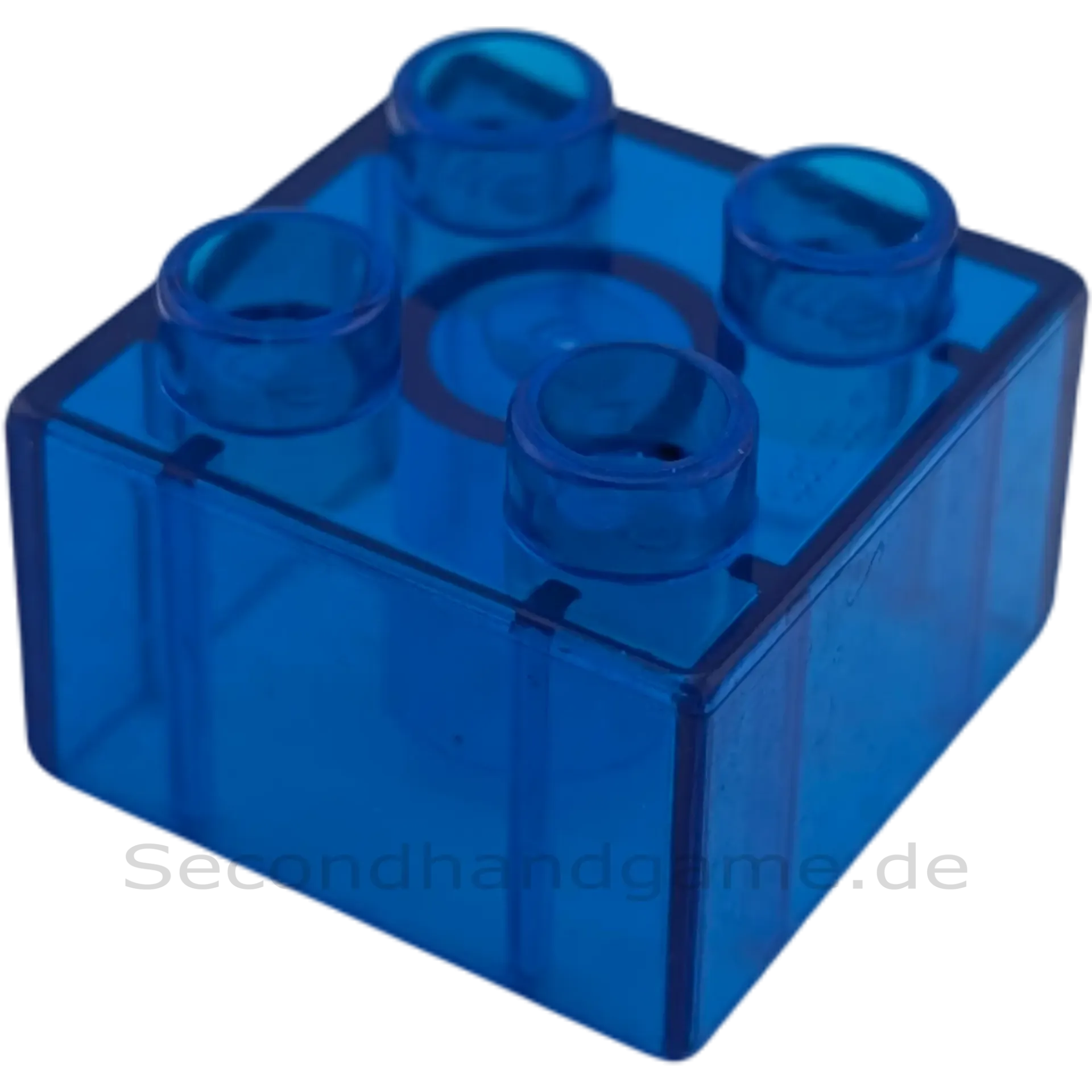 Lego Duplo 2x2 Stein 3437 Transparent Blau