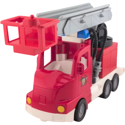 Lego Duplo Auto Rot Feuerwehrauto mit großer Drehleiter Blaulicht drei Schläuche