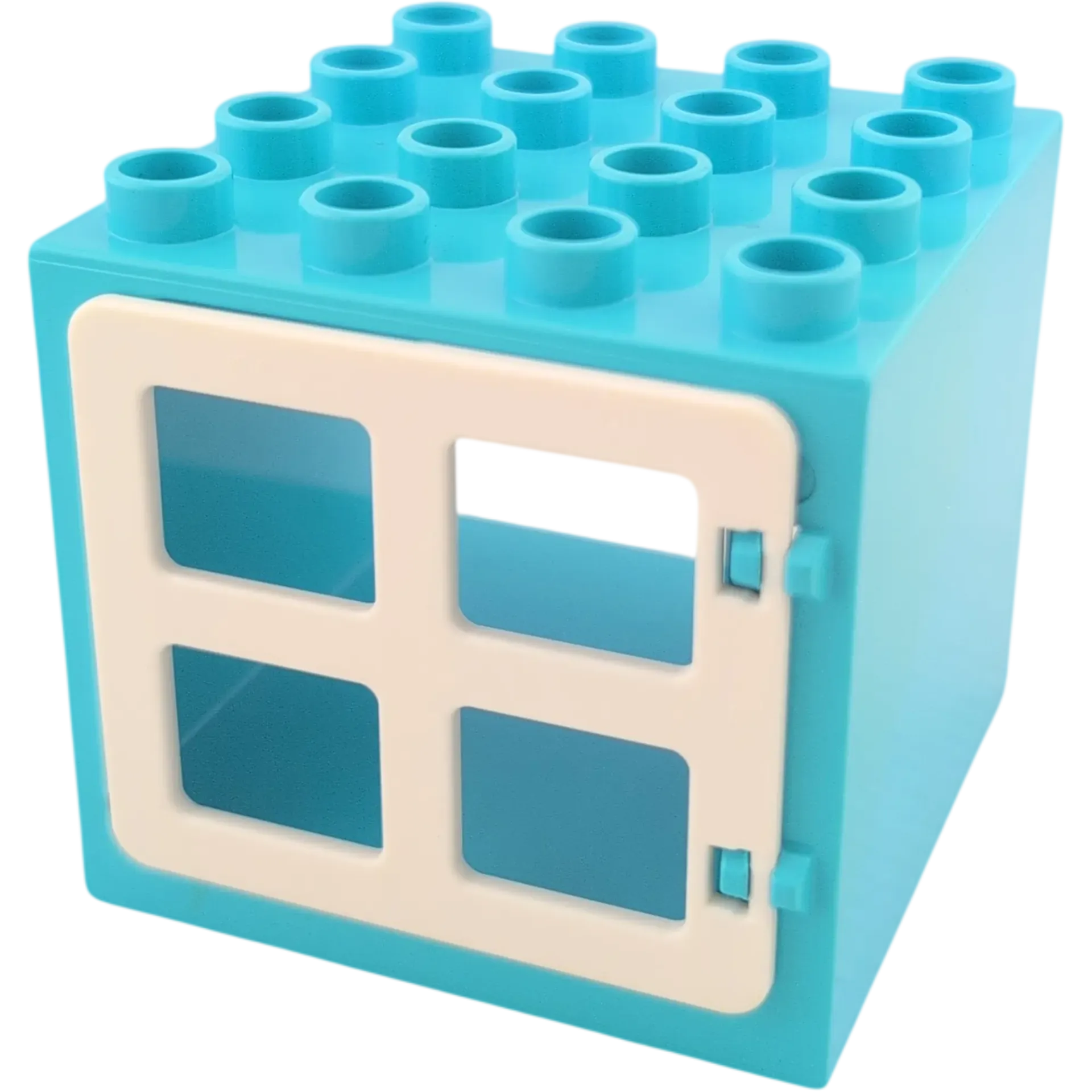 Lego Duplo Fenster 4x4 Fenster Azur mit Fenster Weiß