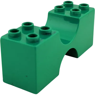 Lego Duplo 2x6x2 Brückenstein Dunkelgrün Rund Gebogener Stein