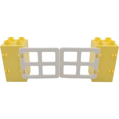 Lego Duplo 16087 Hoftür Hellgelb Schwingtür Weiß