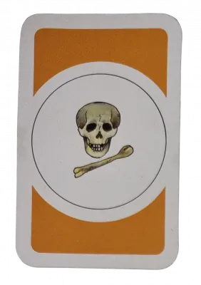 Das verrückte Labyrinth Ersatzteile Ziehkarte Totenkopf