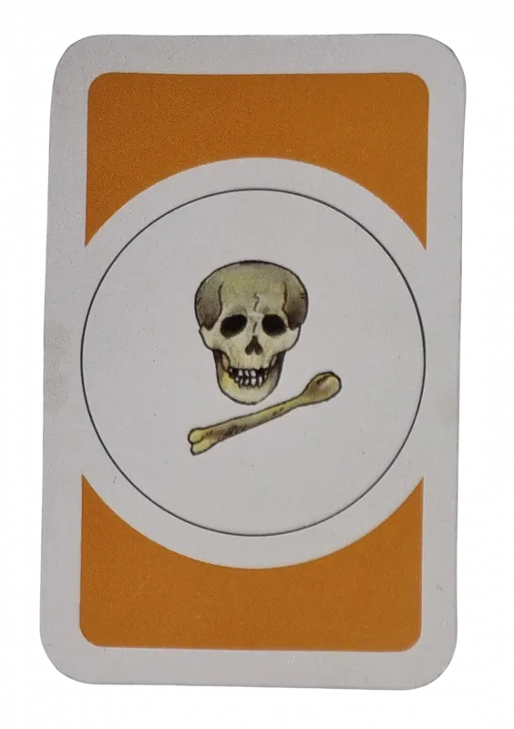 Das verrückte Labyrinth Ersatzteile Ziehkarte Totenkopf