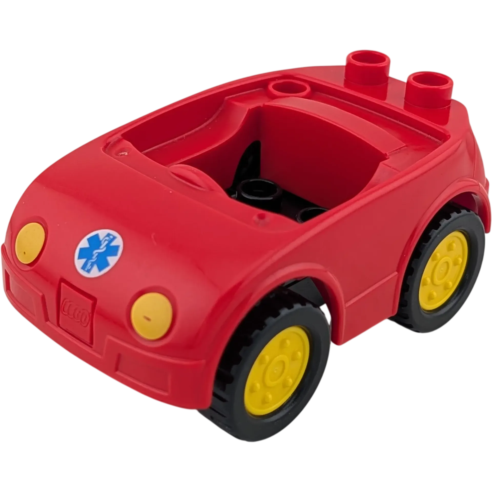 Lego Duplo 41989 Auto Seifenkiste Notarzt Flitzer Rot mit Licht und Schwarz Gelben Rädern