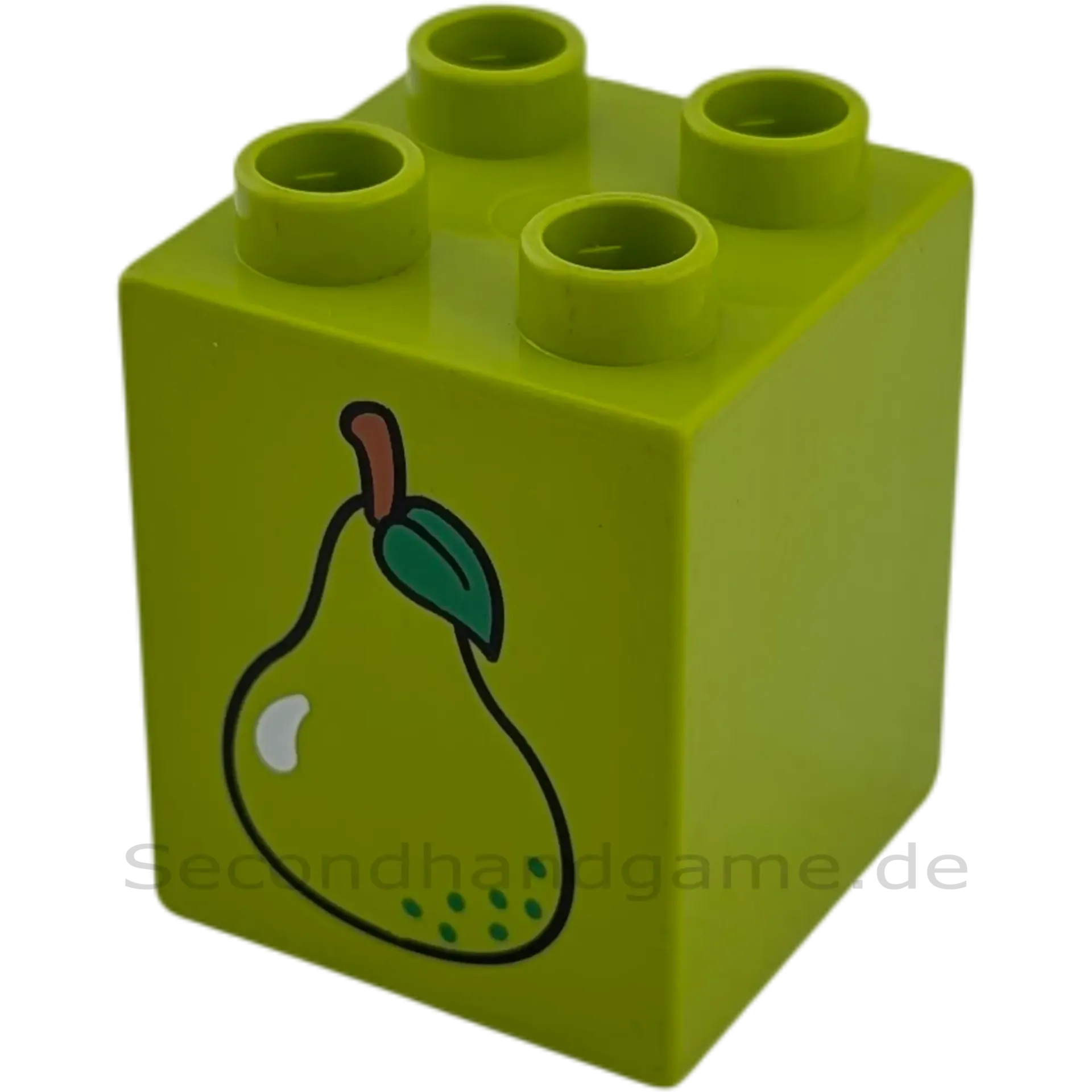 Lego Duplo 2x2x2 Doppelstein Obst Birne Grün
