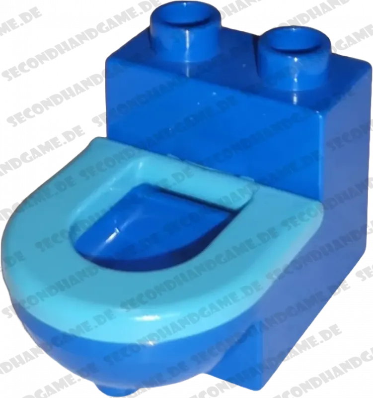 Lego Duplo 4911 Toilette Blau Azur Deckel beweglich