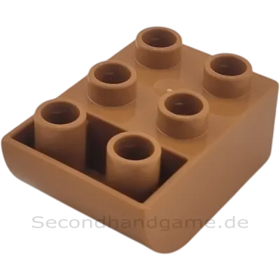 Lego Duplo 98252 Stein 2x3 gebogene Unterseite Hellbraun