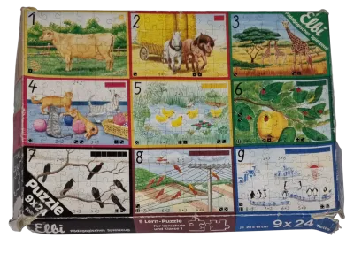 Elbi 9x24 Teile  Lernpuzzle für Vorschule und Klasse 1