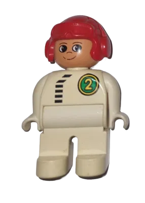 Lego Duplo Figur Mann 47394 Pilot Team Grün 2 Rennsport