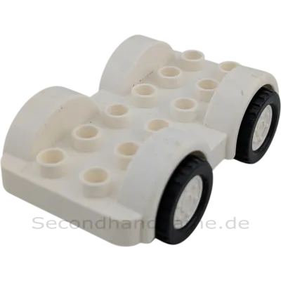 Lego Duplo 11841 Auto Weiß Schwarz Weiße Räder Unterteil Fahrzeug