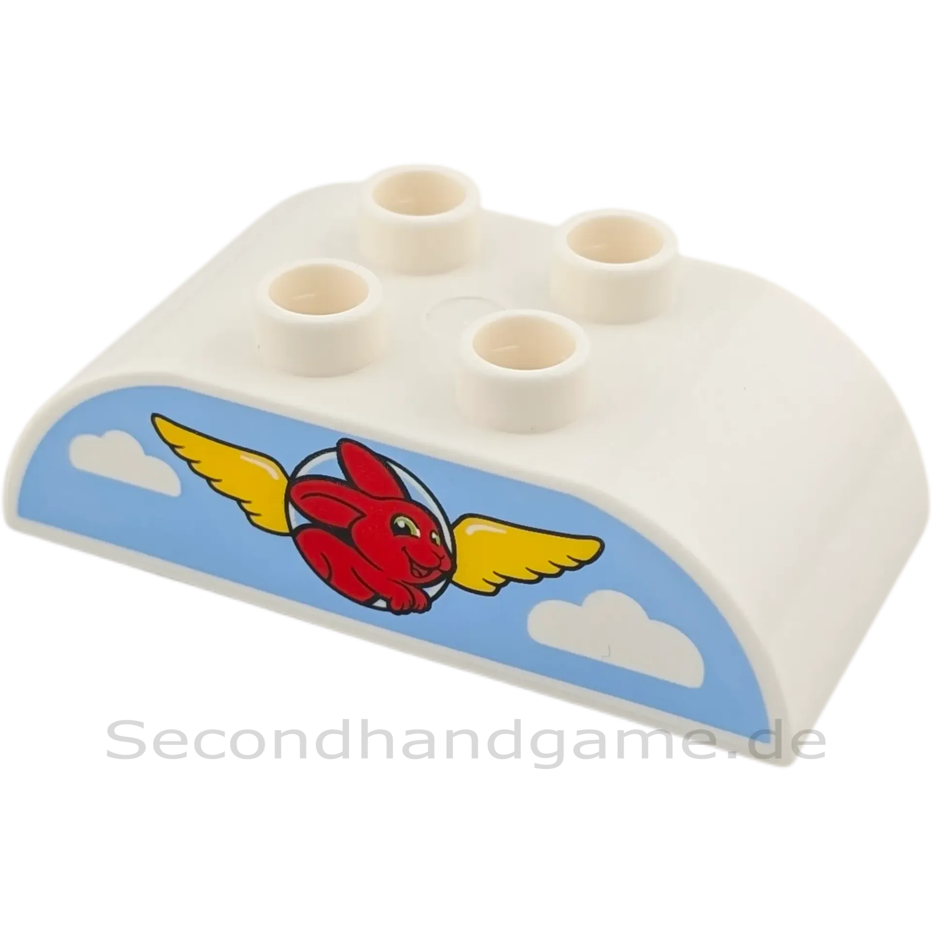 Lego Duplo 2x4 Dachstein 98223 Weiß Hellblau Himmel Wolken Hase Flügel