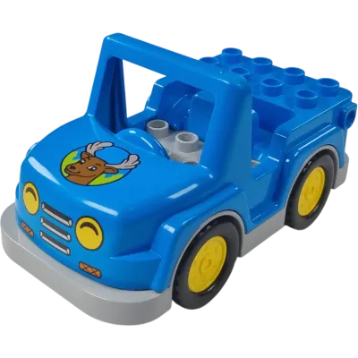 Lego Duplo Jeep mit Elch Mittelblau