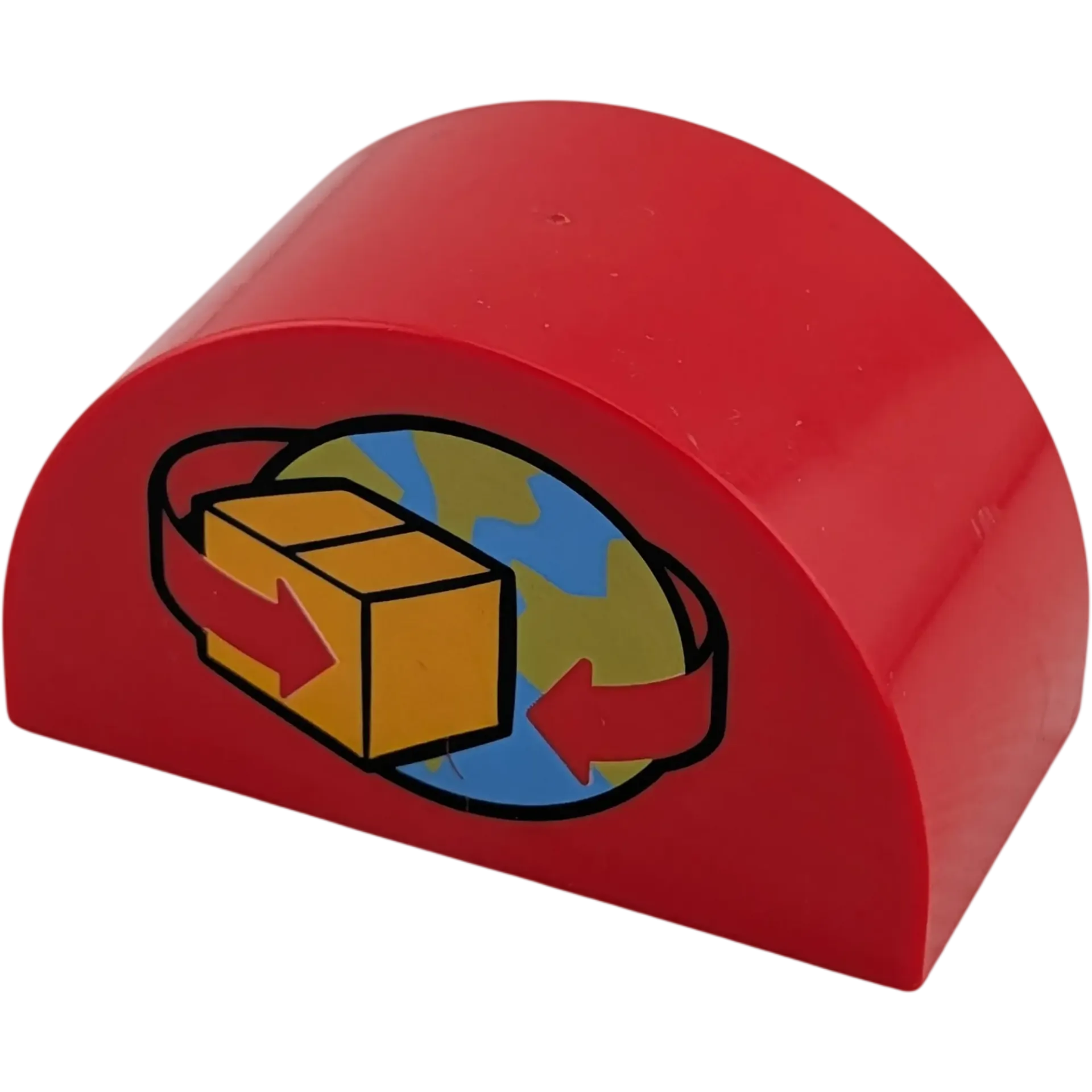 Lego Duplo 2x4x2 Motivstein Bedruckt mit Weltweiter Versand Globaler Globus