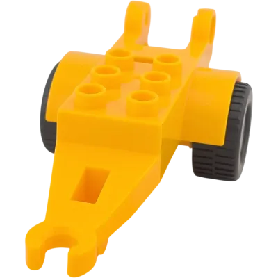 Lego Duplo 427J4 Anhänger Gelborange Silberne Felgen