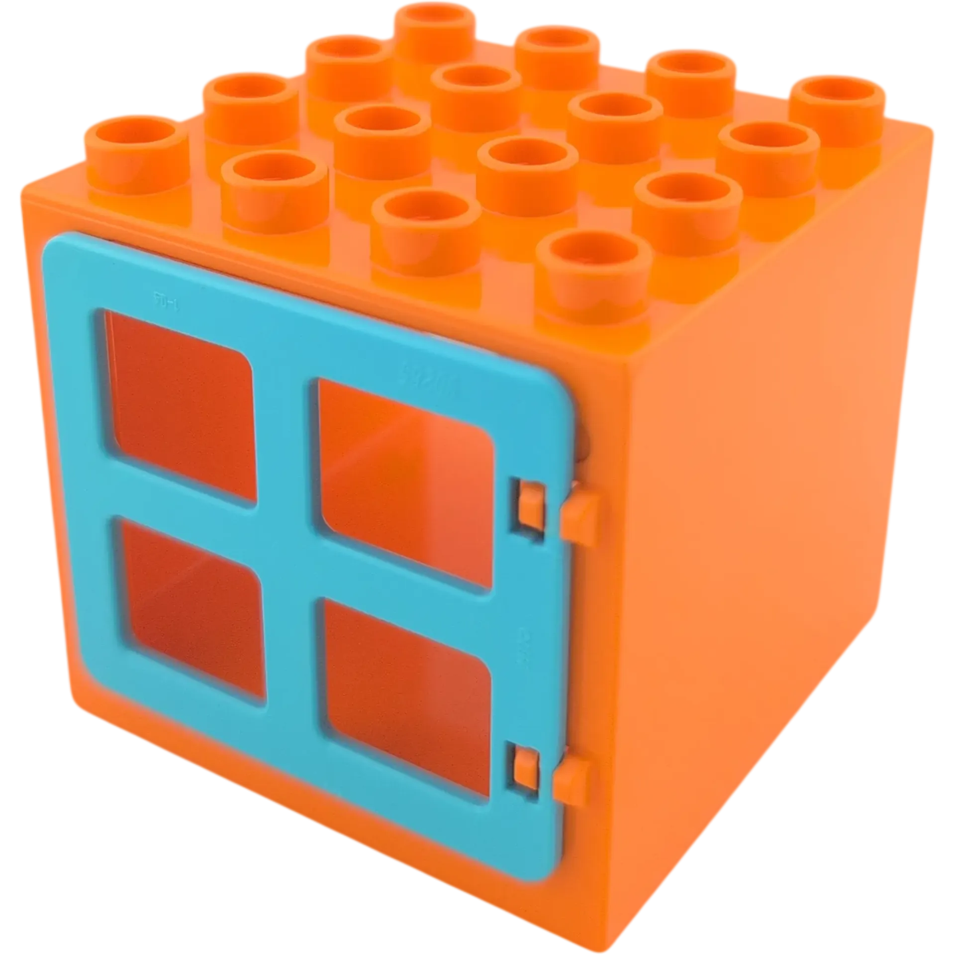 Lego Duplo Fenster 4x4 Fenster Orange mit Fenster Azur