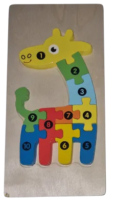 Legepuzzle Holzpuzzle 3D Puzzle Giraffe 10 Teile