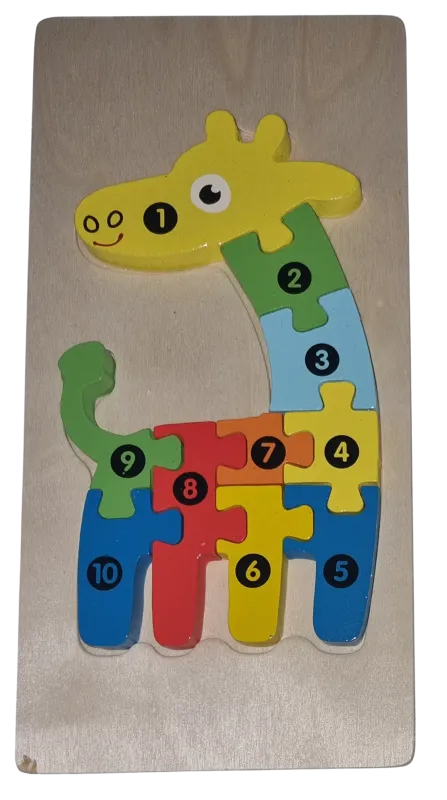 Legepuzzle Holzpuzzle 3D Puzzle Giraffe 10 Teile