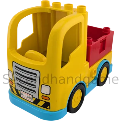 Lego Duplo LKW Lastwagen Gelb mit roter Kiste Azurfarbenes Unterteil