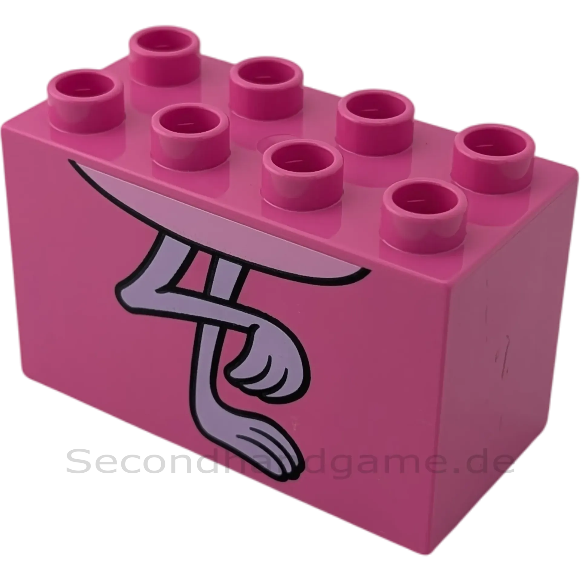 Lego Duplo 2x4x2 Doppelstein 31111 Pink Bedruckt mit Flamingo Füße