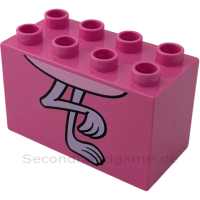 Lego Duplo 2x4x2 Doppelstein 31111 Pink Bedruckt mit Flamingo Füße