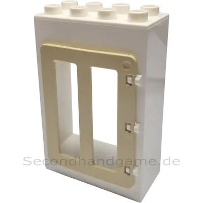 Lego Duplo 2x4 Hauswand mit Tür Weiß Beige