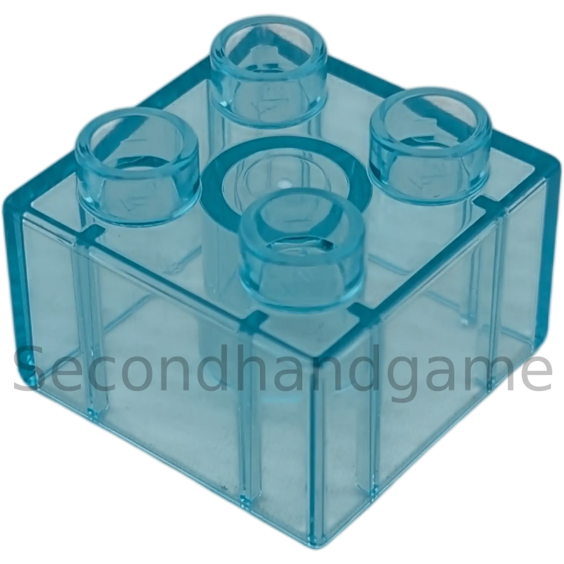 Lego Duplo 2x2 Stein 3437 Transparent Wasserstein Hellblau