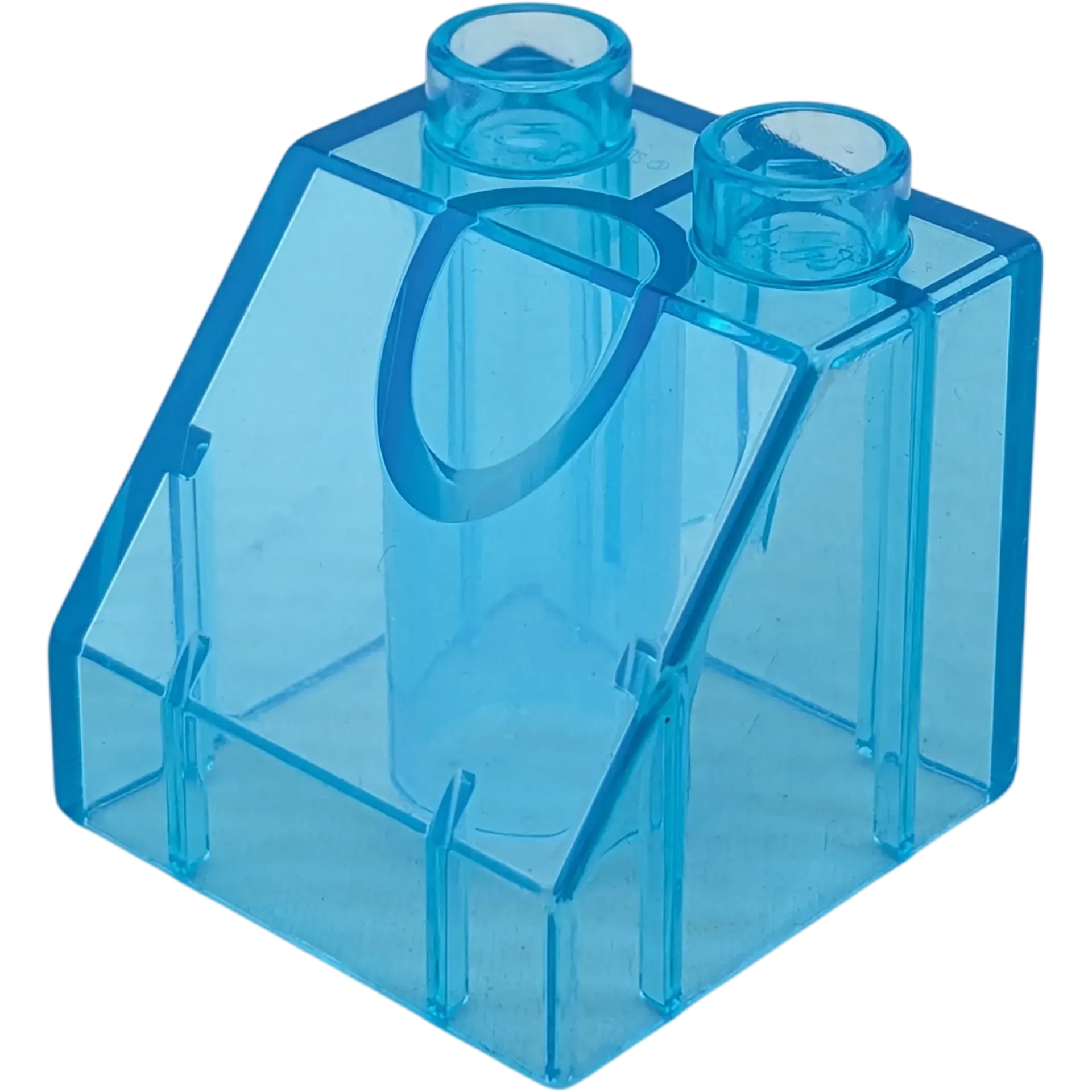 Lego Duplo 1x2 Schrägstein Dachstein 6474 Transparent Hellblau Wasserstein