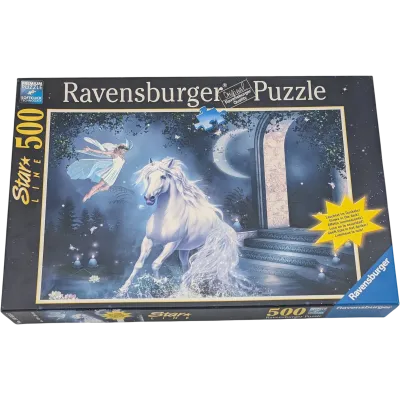 Ravensburger Premium Softclick Star Line Puzzle 500 Teile 148837 Mystische Nacht mit Einhorn