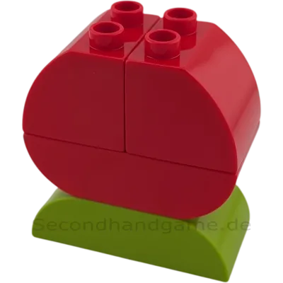 Lego Duplo Blume aus 4 Bausteinen Lime Rot Tulpe