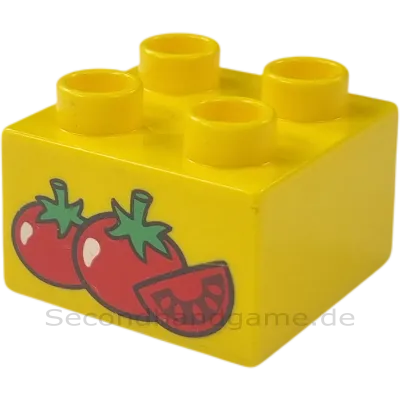 Lego Duplo 2x2 Stein Gelb Tomaten Gemüse 3437