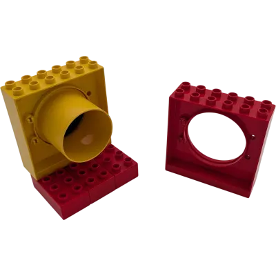 Lego Duplo Tunnelrutsche Spielplatz 7 teilig  Dunkelblau Rot Gelb
