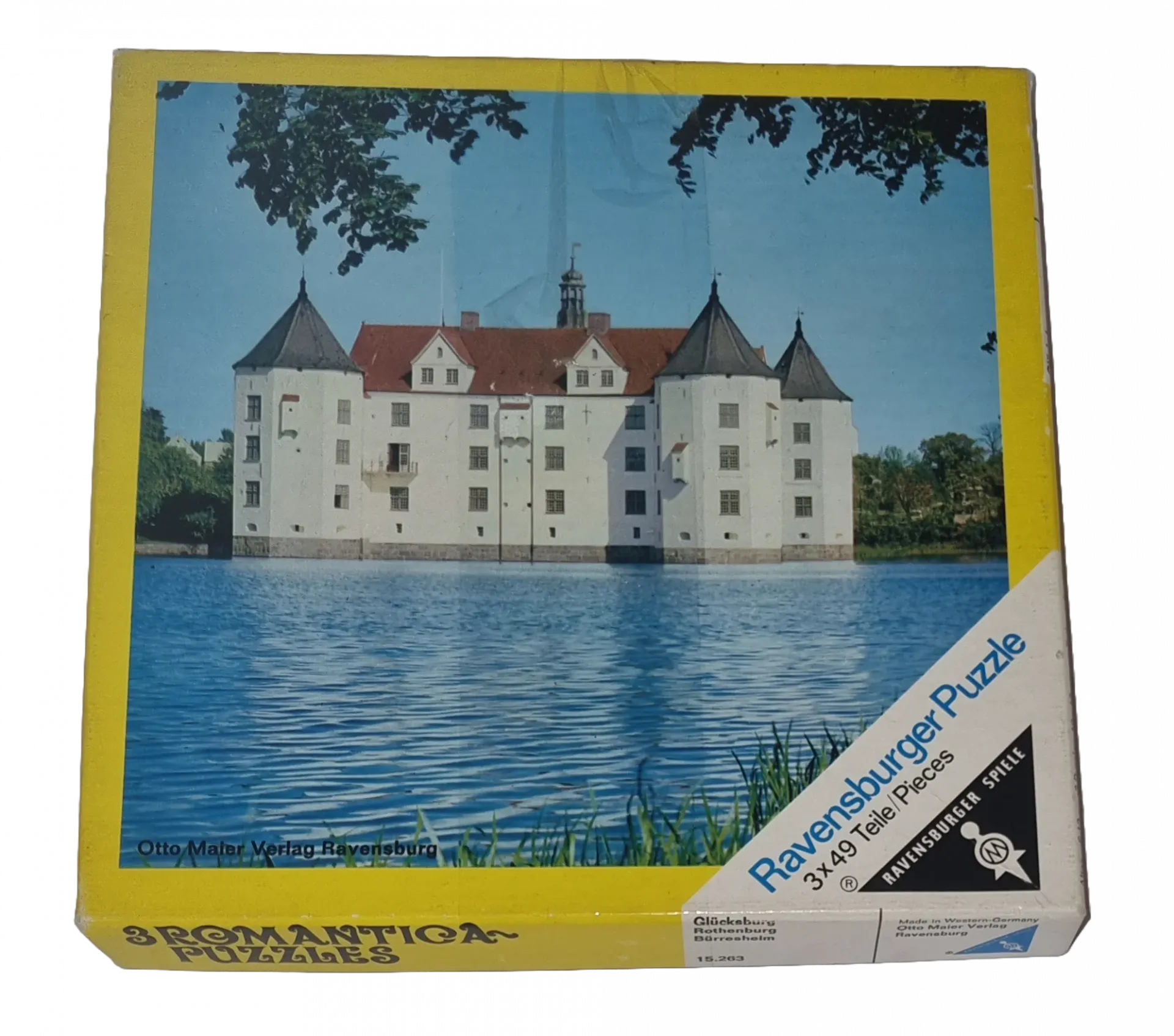 Ravensburger Romantica Puzzles 3x49 Glücksburg Rothenburg Bürresheim 15.263